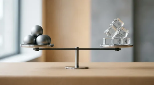 Représentation conceptuelle de l'équilibre entre protection financière et gestion du risque en assurance