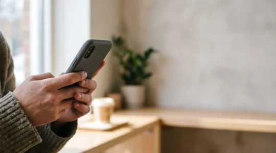 Une personne utilisant une application bancaire sur smartphone pour gérer ses finances au quotidien